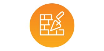 symbol med tegelstenar och murslev
