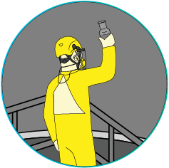 Ikon för primär sedimenteringsprocess