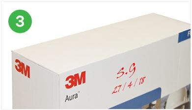 En markerad produktförpackning visar att produkten har validerats och är en äkta 3M-produkt.
