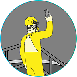 Bild av primär sedimentering Bild av primär sedimentering