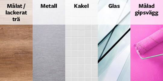 collage av väggytor
