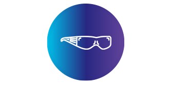 Ikon med skyddsglasögon

