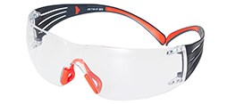 3M™ SecureFit™ 400-serien, SF401SGAF-RED, röd/grå, klar Scotchgard™ Anti-fog-beläggning/reptålig lins