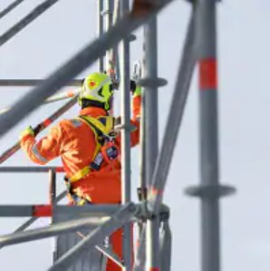 Arbete på hög höjd inom byggbranschen