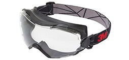 3M™ GoggleGear™ 6000-serien, GG6001SGAF-BLK, svart tätning, klar Scotchgard™ Anti-fog-beläggning/reptålig lins