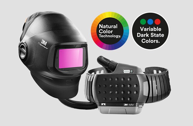 3M-hjälm med Variable Colour-glas
