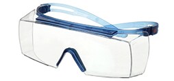 3M™ SecureFit™ 3700-serien, SF3701SGAF-BLU, blå, klar OTG Scotchgard™ Anti-fog-beläggning/reptålig lins