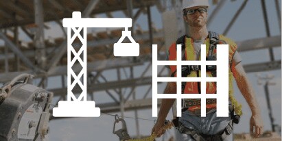 Fallskyddssystem för byggarbete på hög höjd
