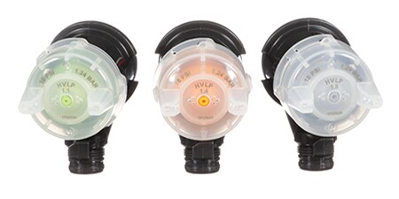 Sortiment med 3M Performance Industrial Pressure HVLP Sprutmunstycken
