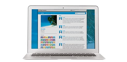 Integritetsfilter fäst på skärmen på en bärbar dator
