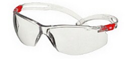 3M™ SecureFit™ 500-serien, SF501SGAF-RED, röd, klar Scotchgard™ Anti-fog-beläggning/reptålig lins